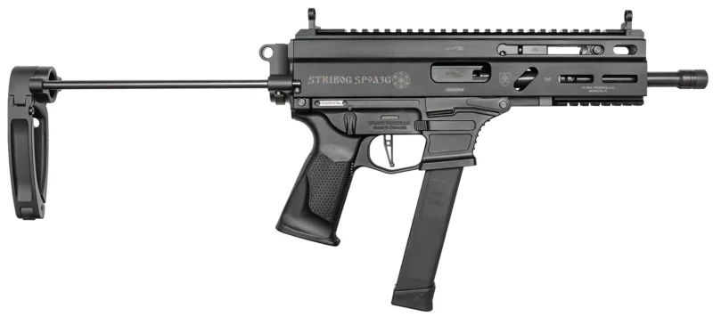 Grand Power 810091152867 Stribog SP9A3G 9mm Luger 8" Black PDW Tailhook Brace