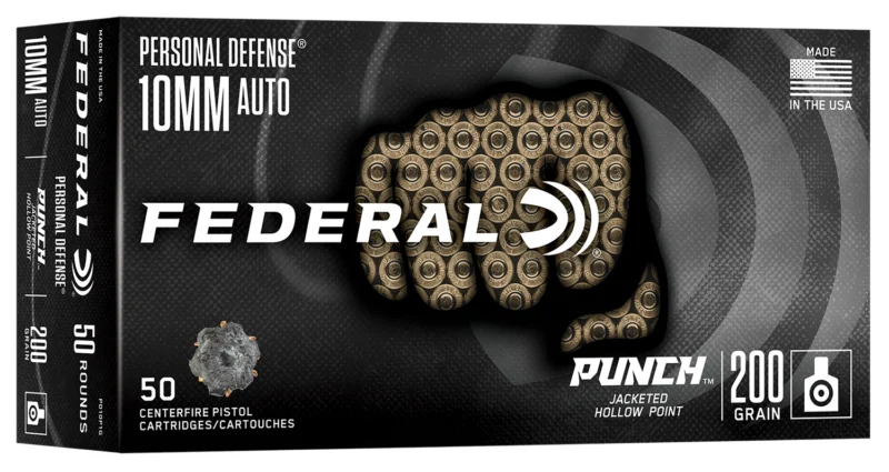 Federal 10mm Auto 200gr JHP Brass – 50rd
