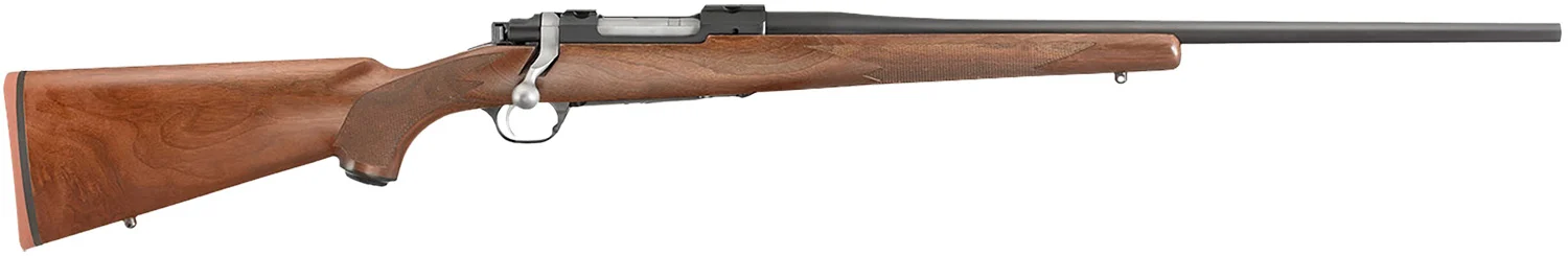 Ruger 37115 Hawkeye Sports South Exclusive Full Size 257 Roberts 4+1 22" Satin Blued Alloy Steel Barrel, Receiver w/Integral Scope Mount, American Walnut Fixed Stock, Right Hand