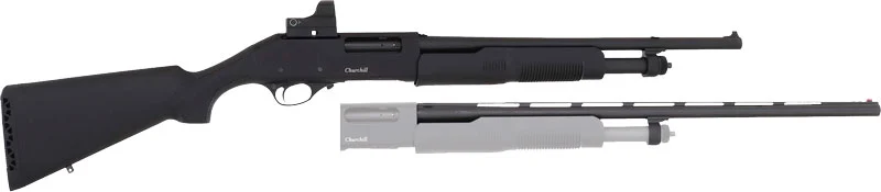 AKKAR 620 20 COMBO PUMP ACTION - 26" & 18.5" W/RED DOT POLY ST