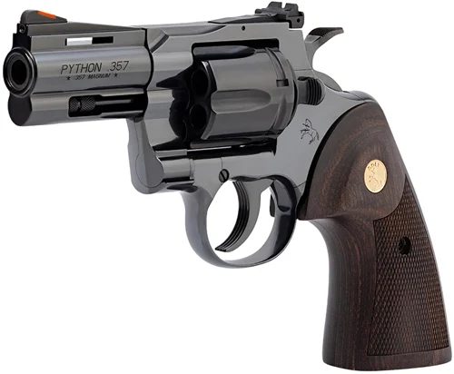 COLT PYTHON 357MAG 3" - BLUED WALNUT W/GOLD MEDALLION