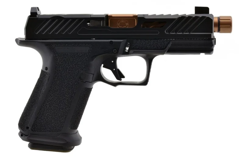 Shadow Systems MR920 Elite Pistol - Black | 9mm | 4.5" Spiral Fluted Bronze Match Barrel (Threaded) | 15rd | Tritium Sights | W/ Optic Cut | Weight-Optimizing Window Cut